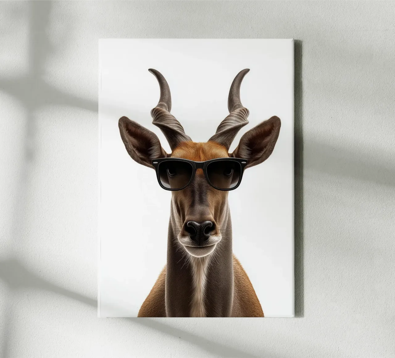 Cool Eland with Sunglasses canvas by Brandi N Huskey