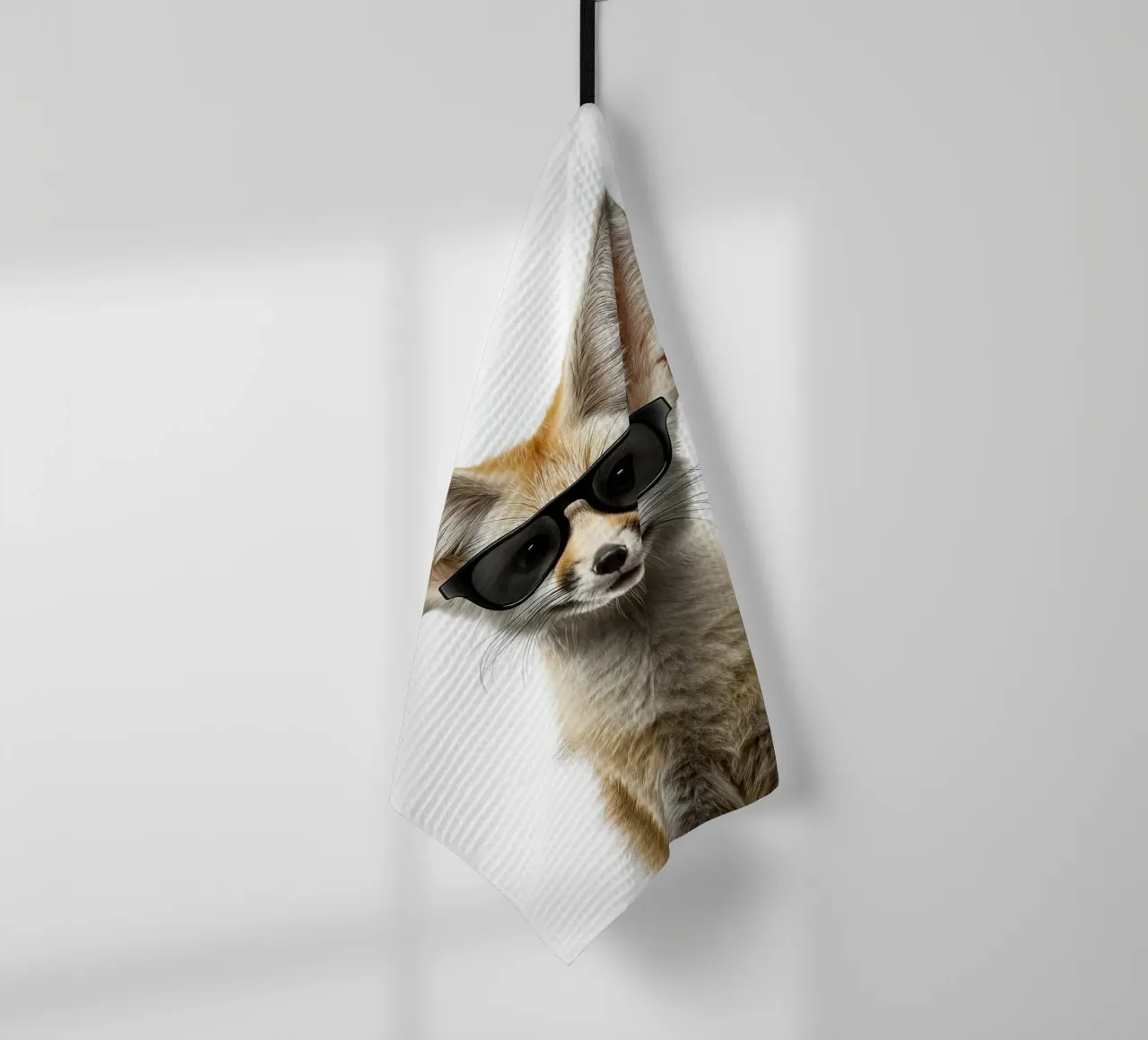 Volpe Fennec con occhiali da sole canovaccio da cucina da Brandi N Huskey