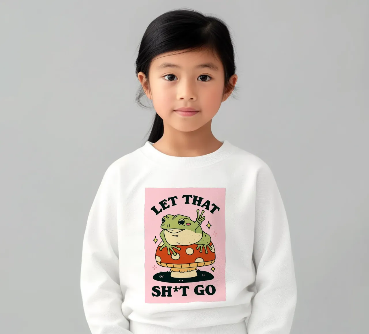 Frog Let That Shit Go sudadera para niño de oneroad