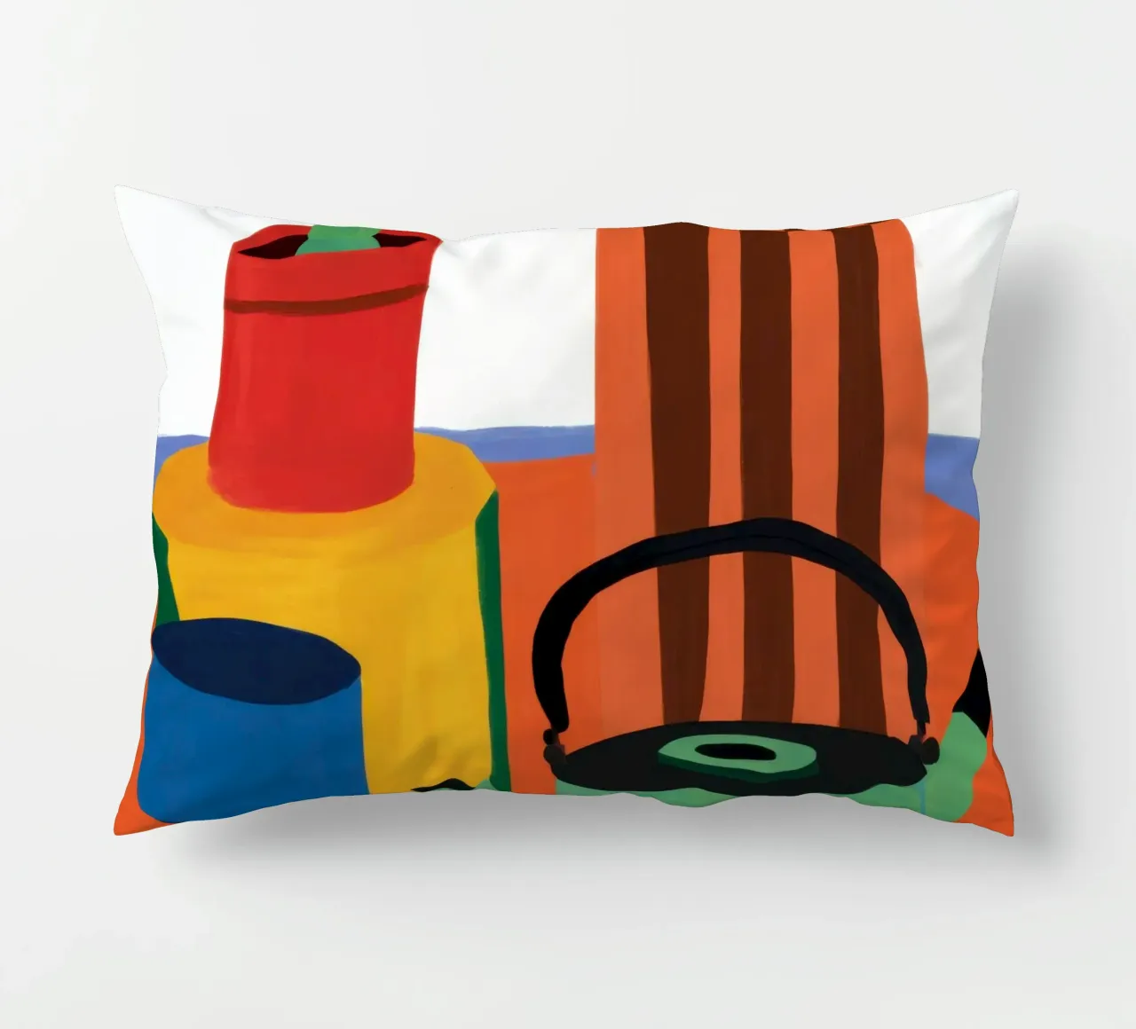 Kettle and Pot Stillness decorative cushion by Sentinel Glow
