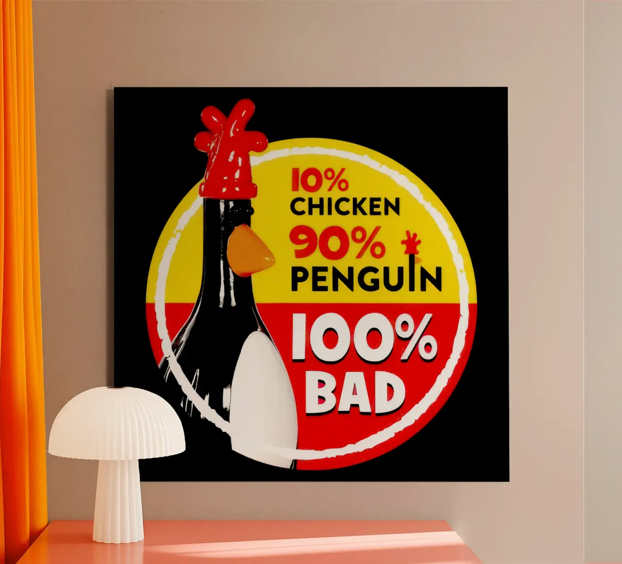 Feathers McGraw 100% Bad alluminio dibond da vantobbin