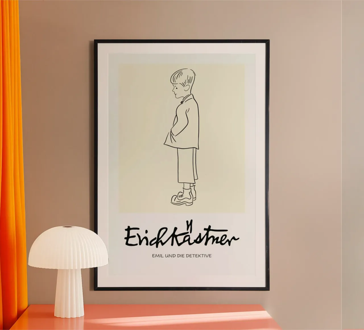 Erich Kästner 2 poster con telaio in alluminio da Little Flourishes