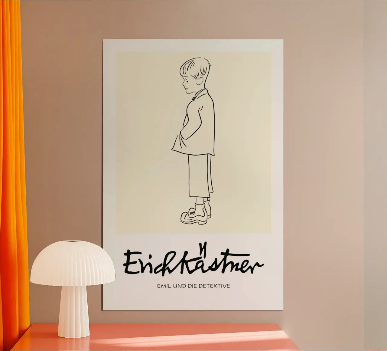 Erich Kästner 2 poster con telaio in alluminio da Little Flourishes