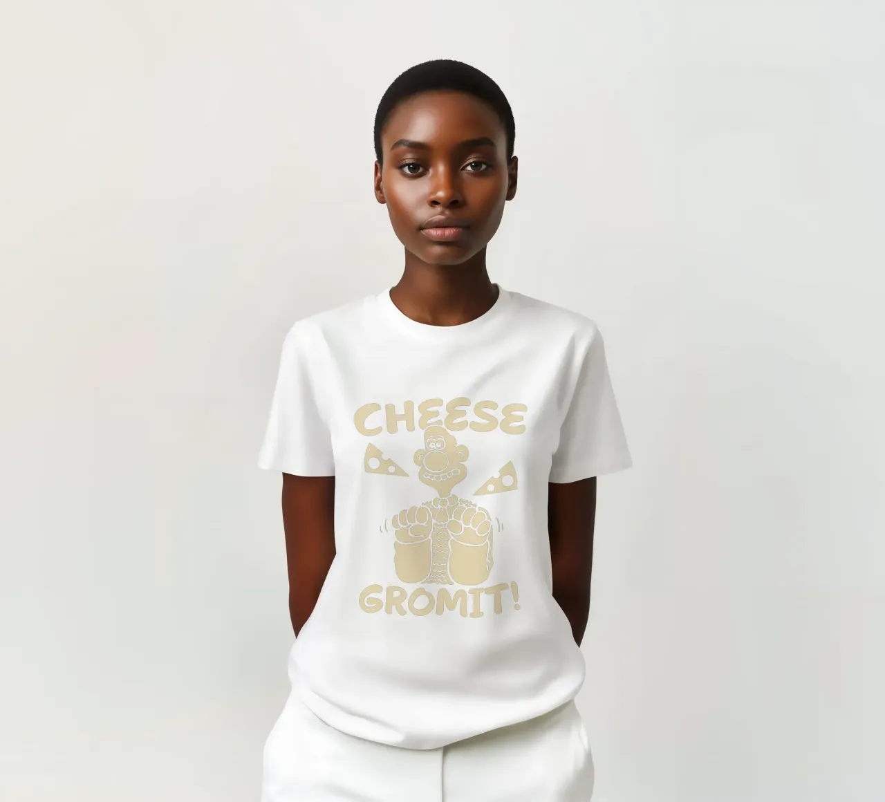 Feathers McGraw Cheese Gromit t-shirt da vantobbin