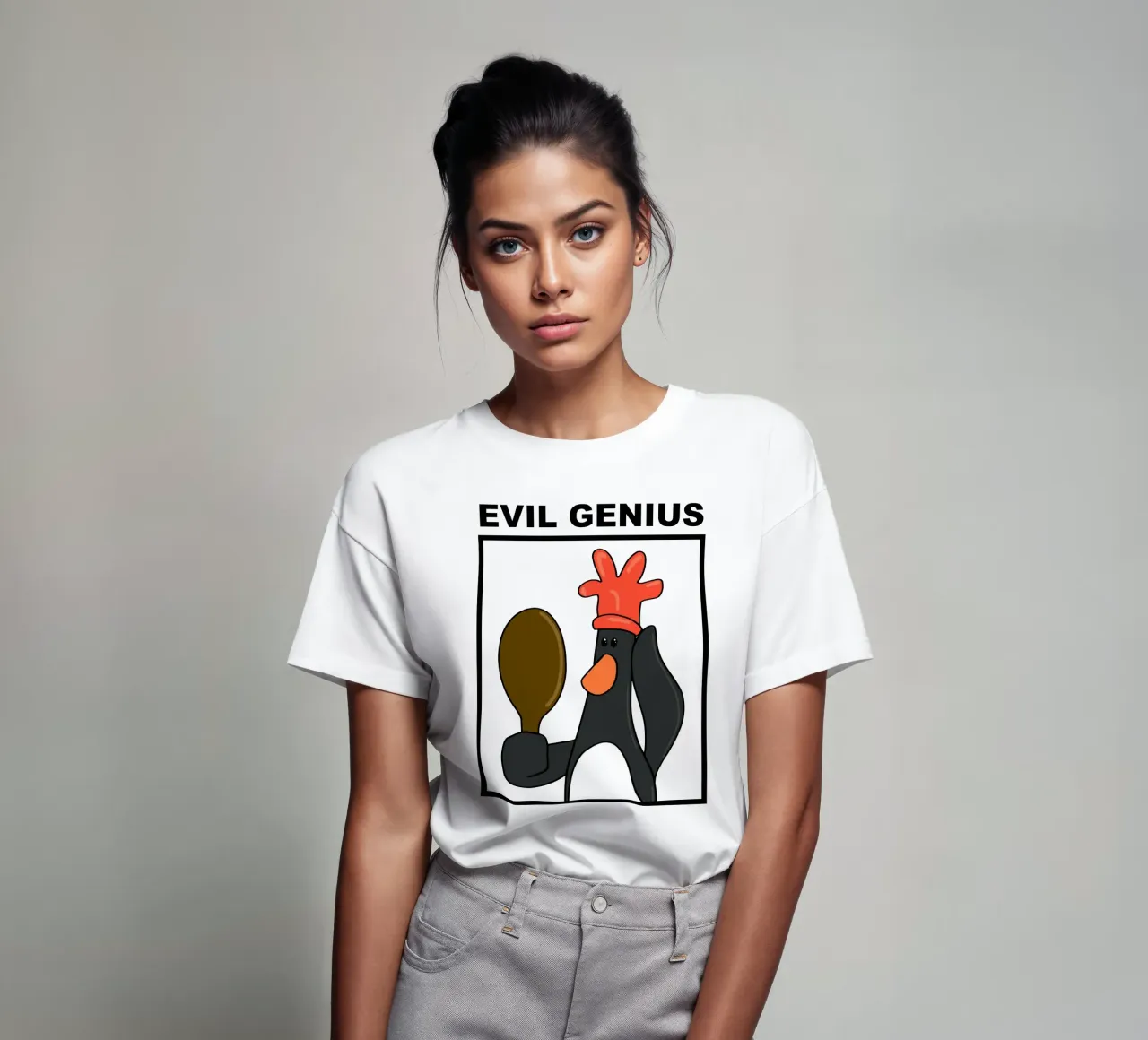 Feathers McGraw Evil Genius t-shirt da vantobbin