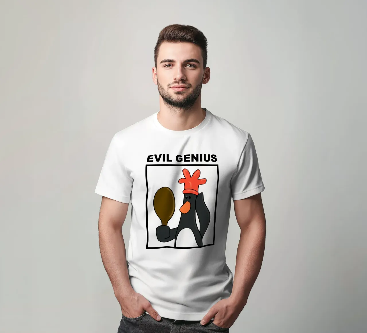 Feathers McGraw Evil Genius t-shirt da vantobbin