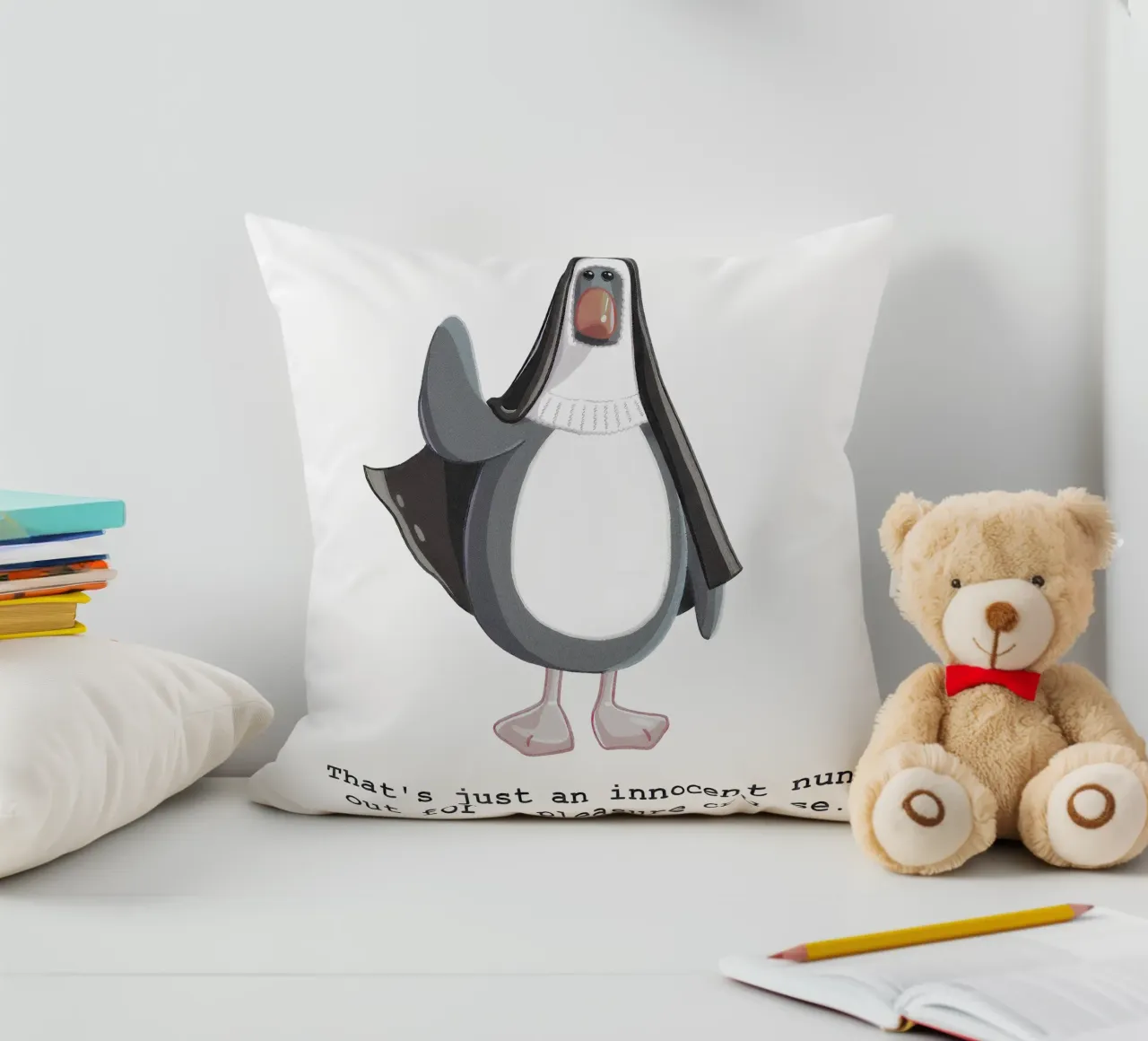 Feathers McGraw Innocent Nun cuscino da vantobbin