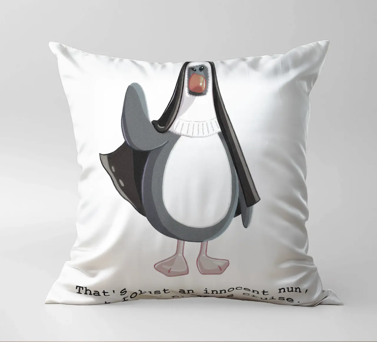 Feathers McGraw Innocent Nun cuscino da vantobbin