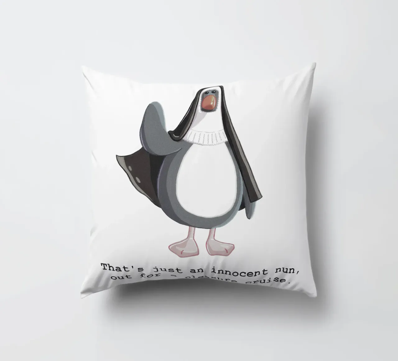 Feathers McGraw Innocent Nun cuscino da vantobbin