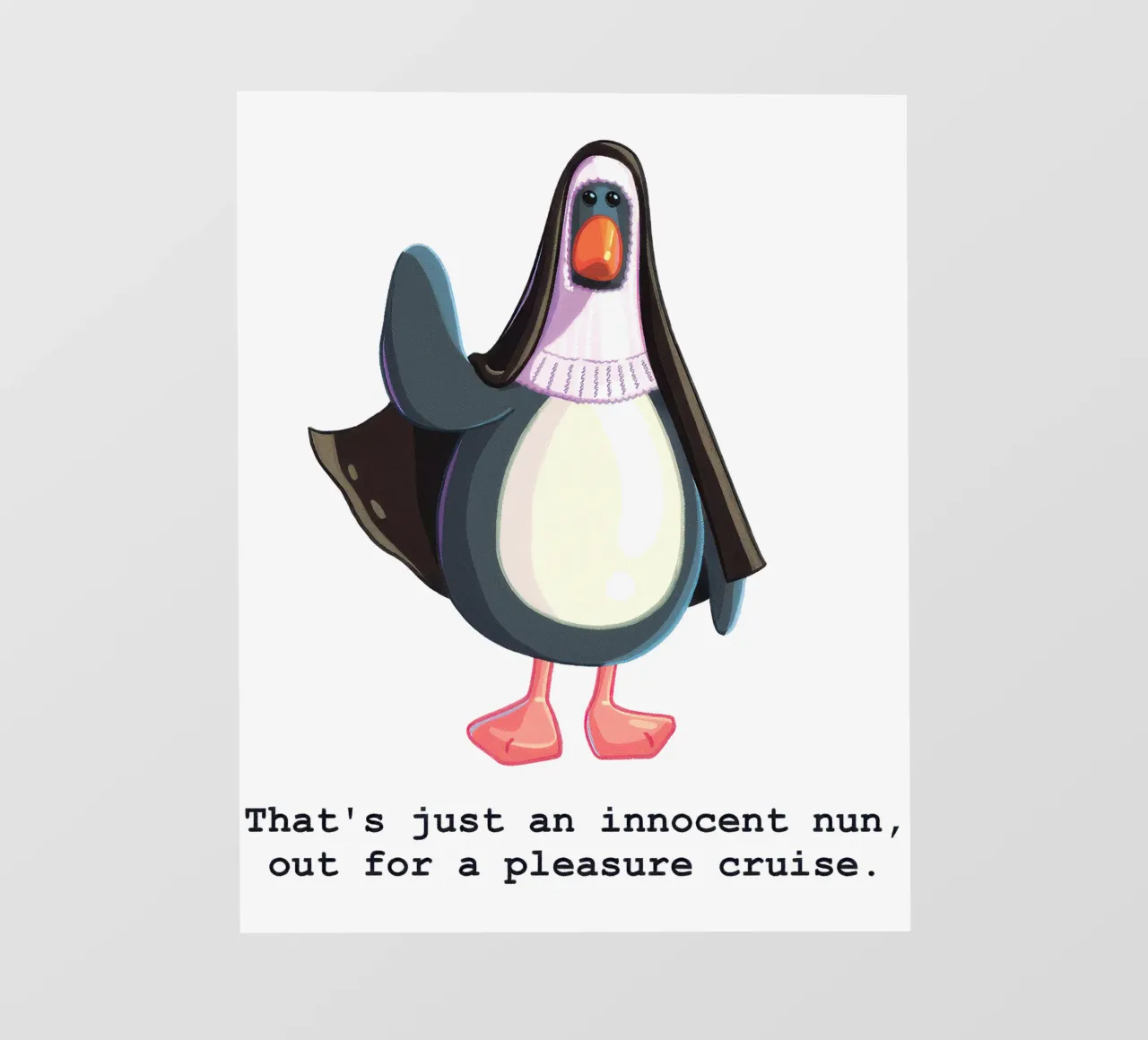 Feathers McGraw Innocent Nun telo in pvc da vantobbin