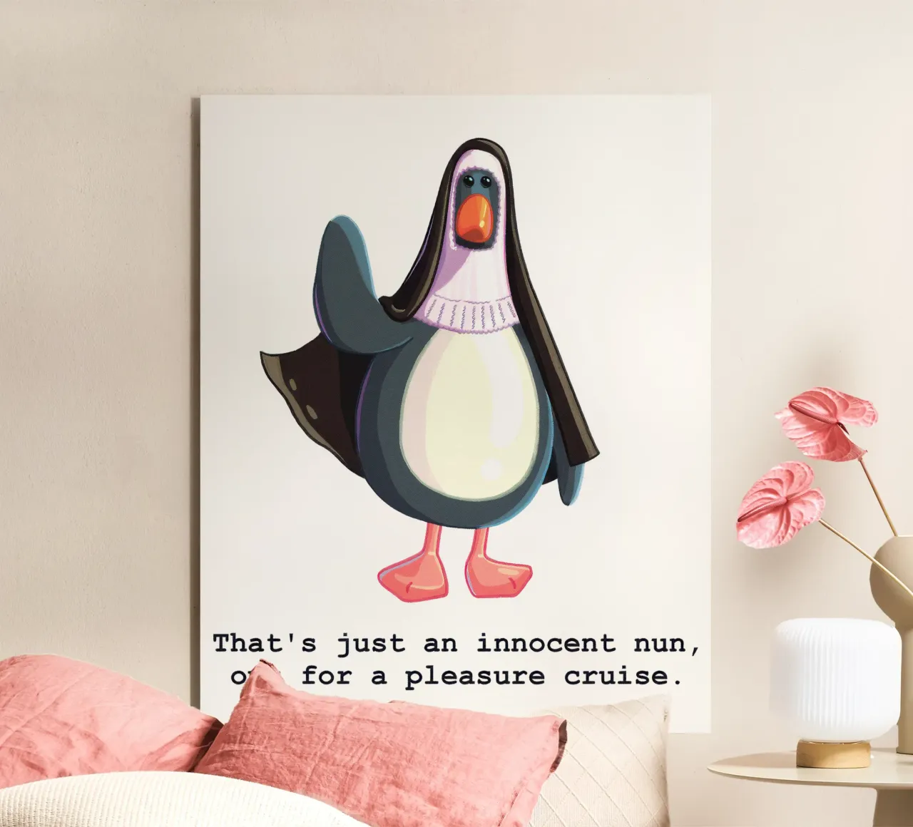 Feathers McGraw Innocent Nun alluminio dibond da vantobbin