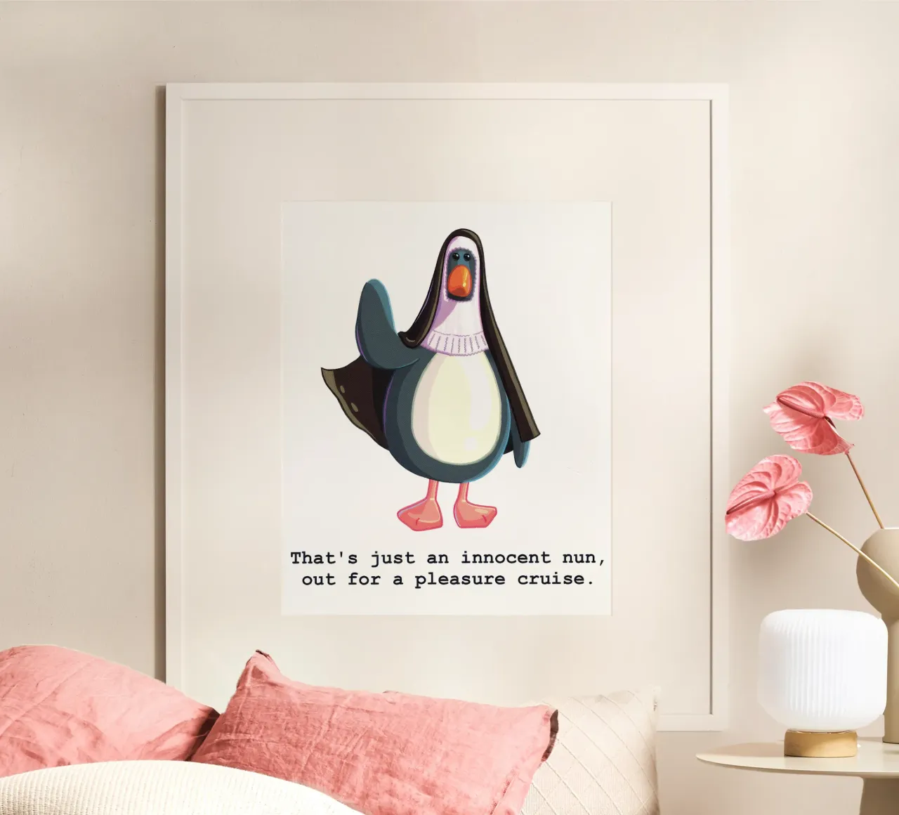 Feathers McGraw Innocent Nun poster da vantobbin