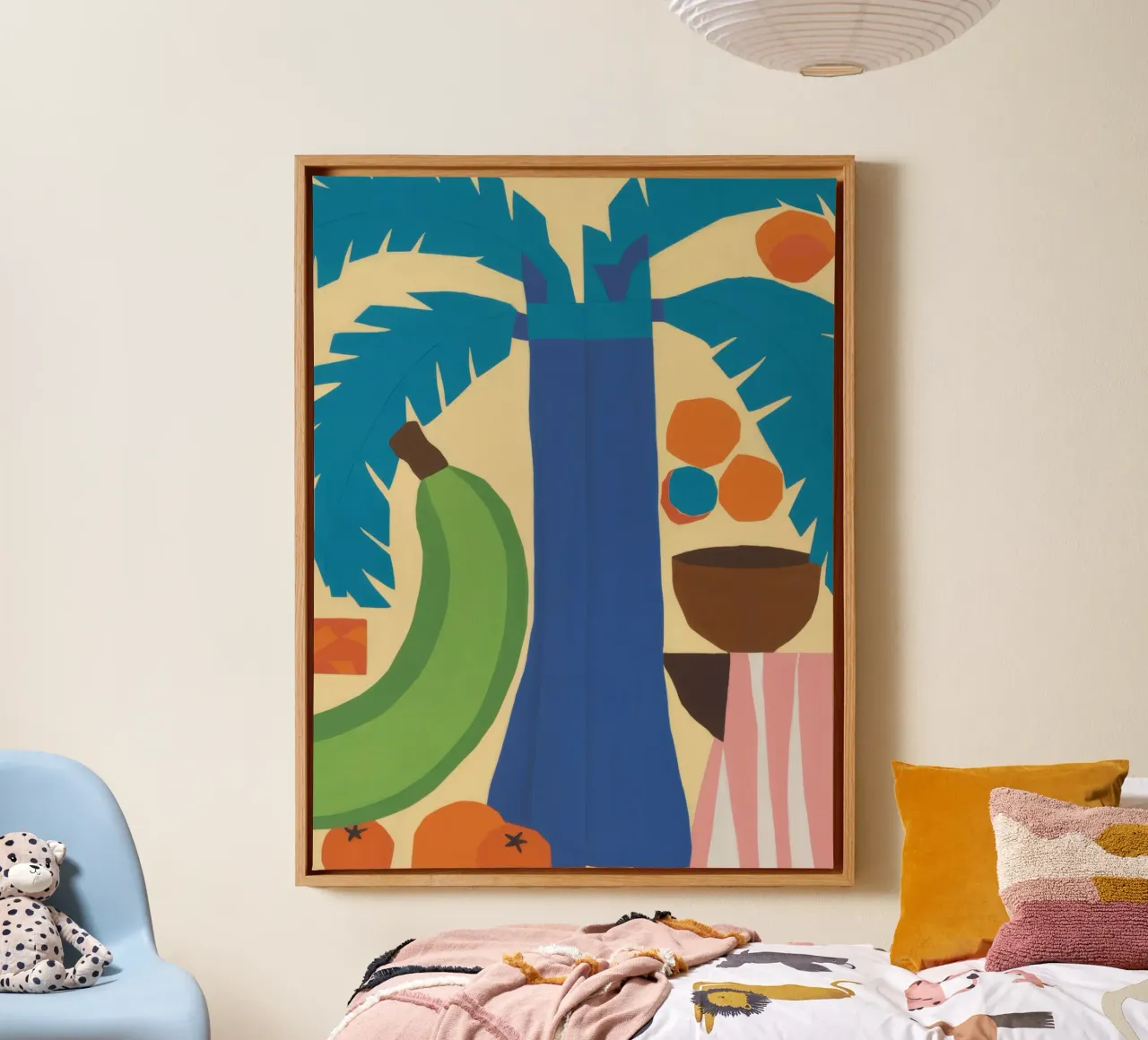 Frutta tropicale Banana tela con Cornice a cassetta da Sentinel Glow