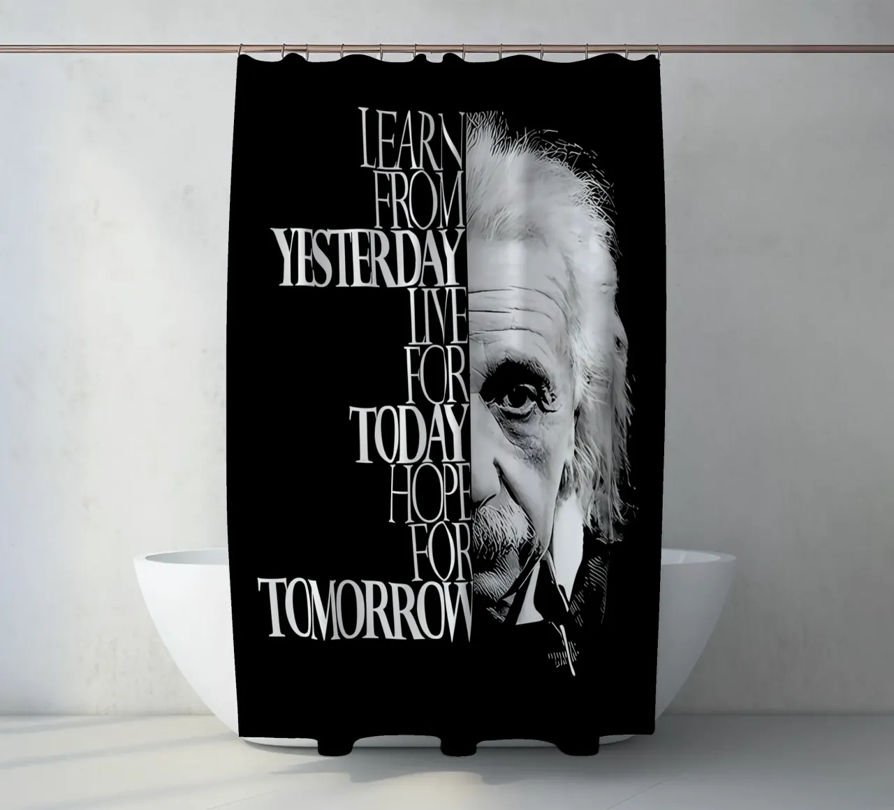 Albert Einstein Quote tenda da doccia da NextPixel