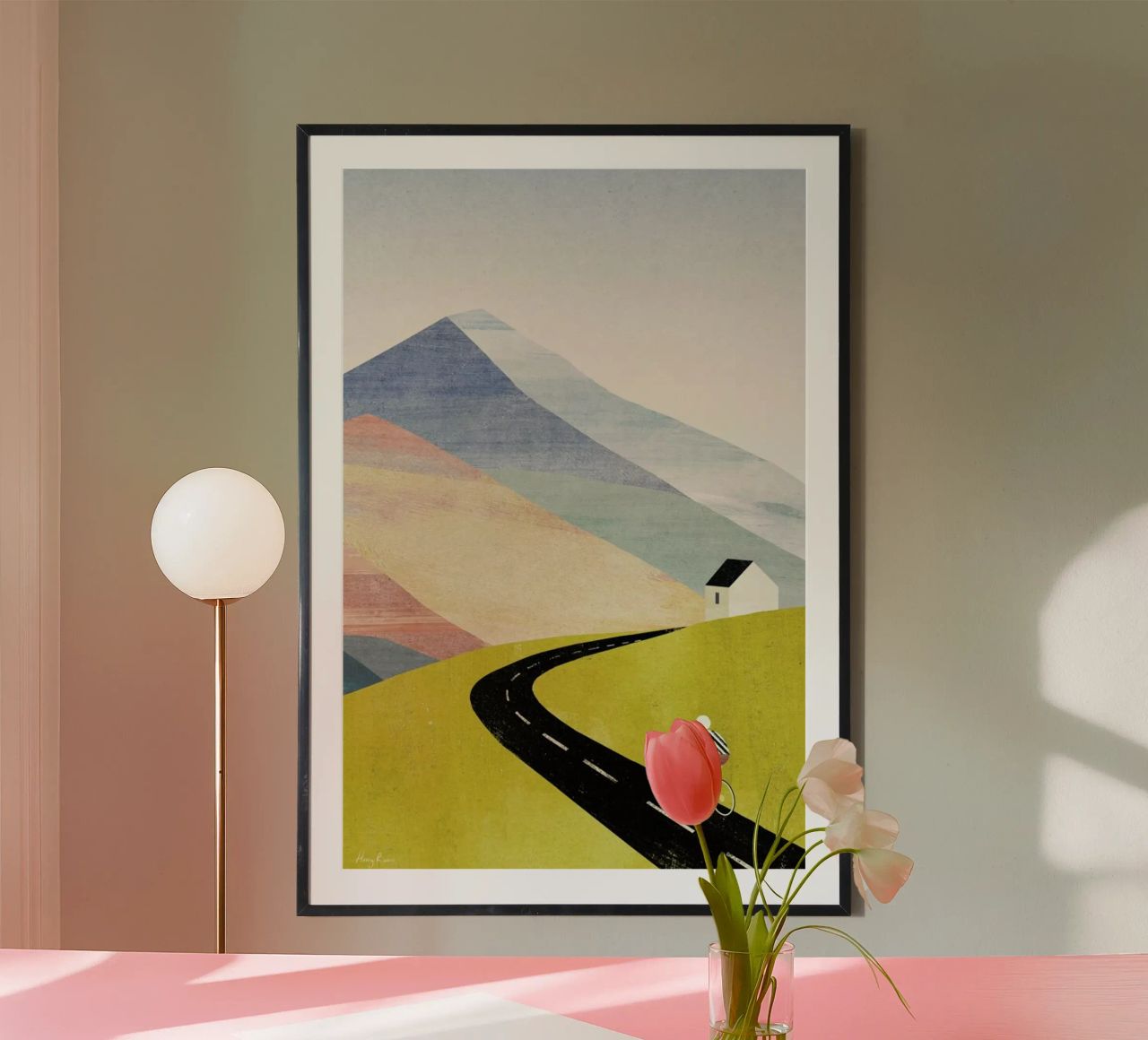 Cycling Home Poster von Henry Rivers
