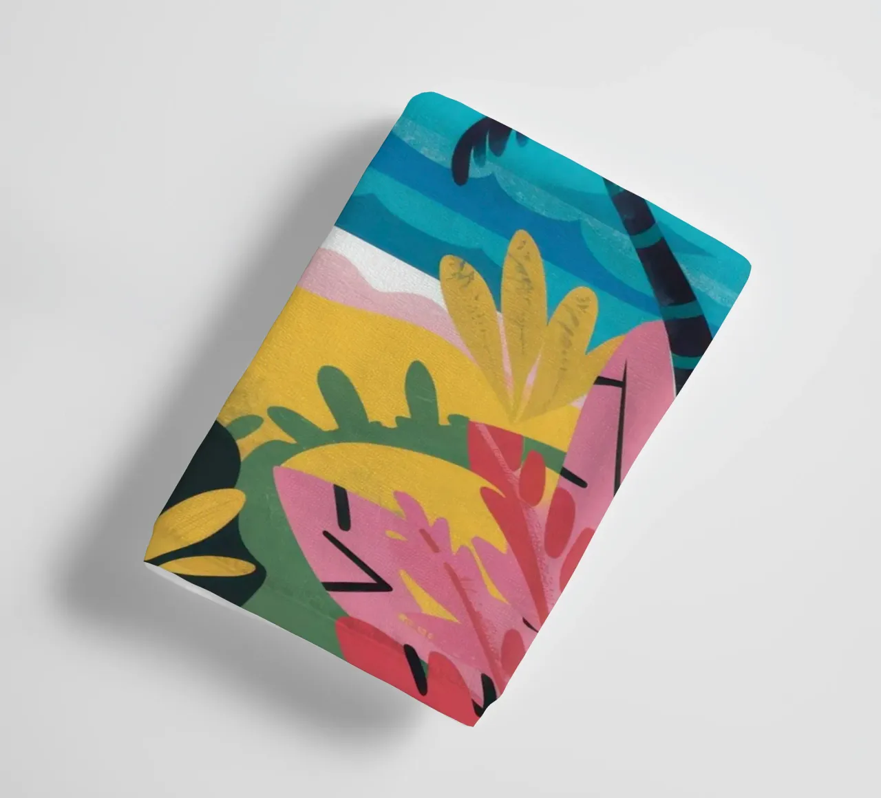 Palme del cielo rosa asciugamano da bagno da Sentinel Glow
