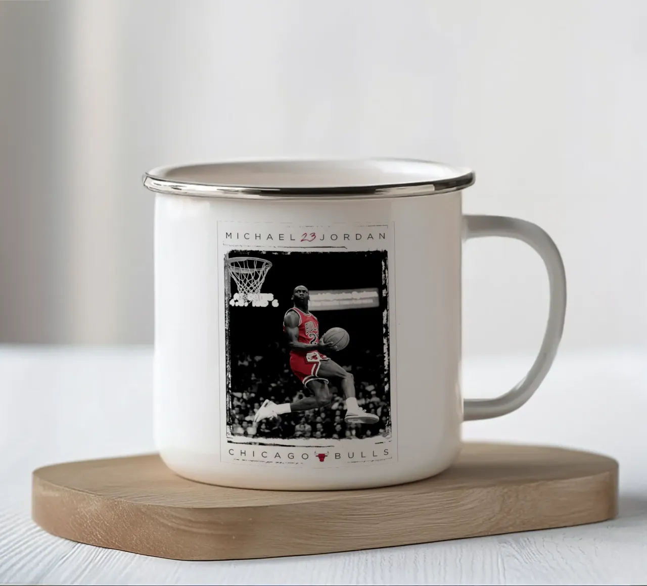 A castello tazza in smalto da Jill Hanner