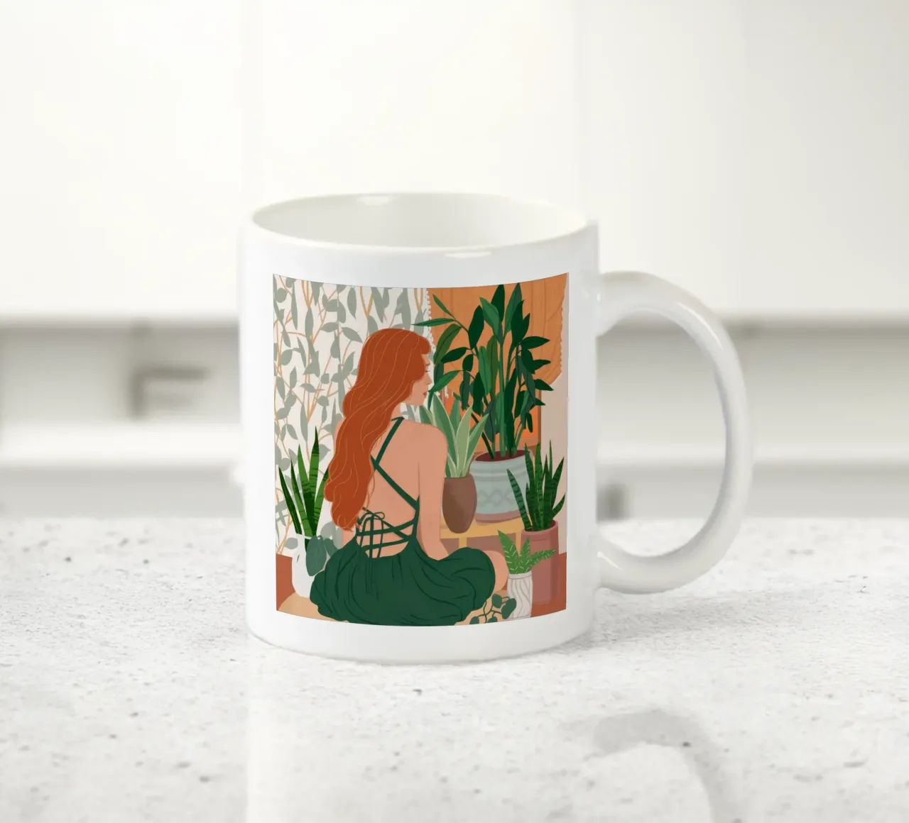 Riposo in pizzo verde tazza in ceramica da Pale Aura