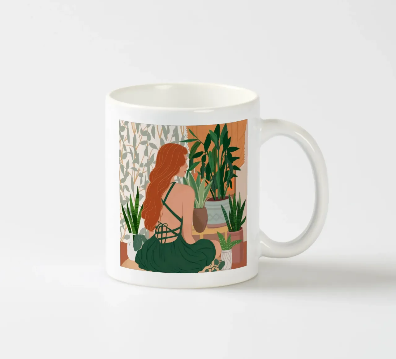 Riposo in pizzo verde tazza in ceramica da Pale Aura