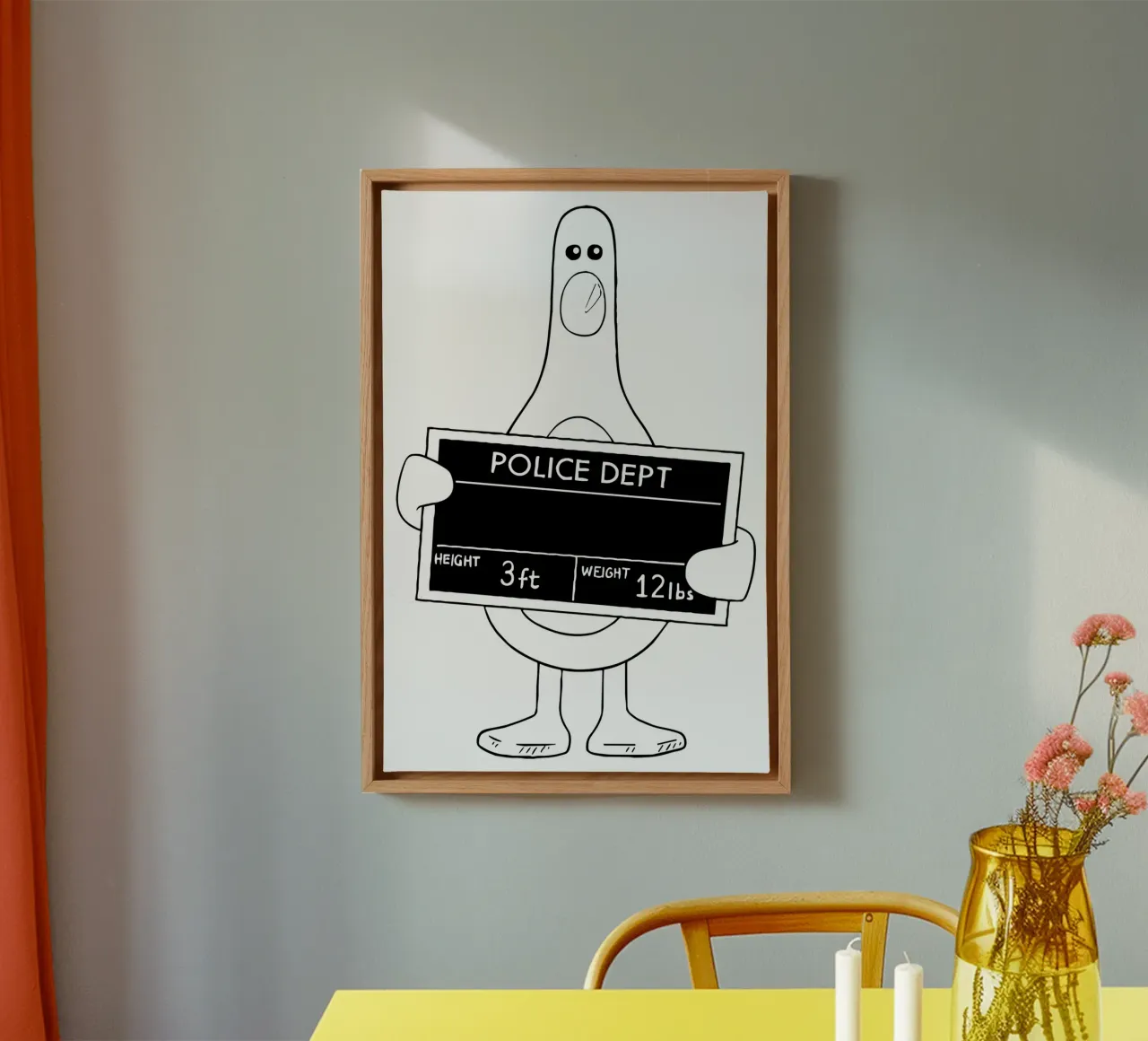 Feathers McGraw Profile canvas met Baklijst van vantobbin