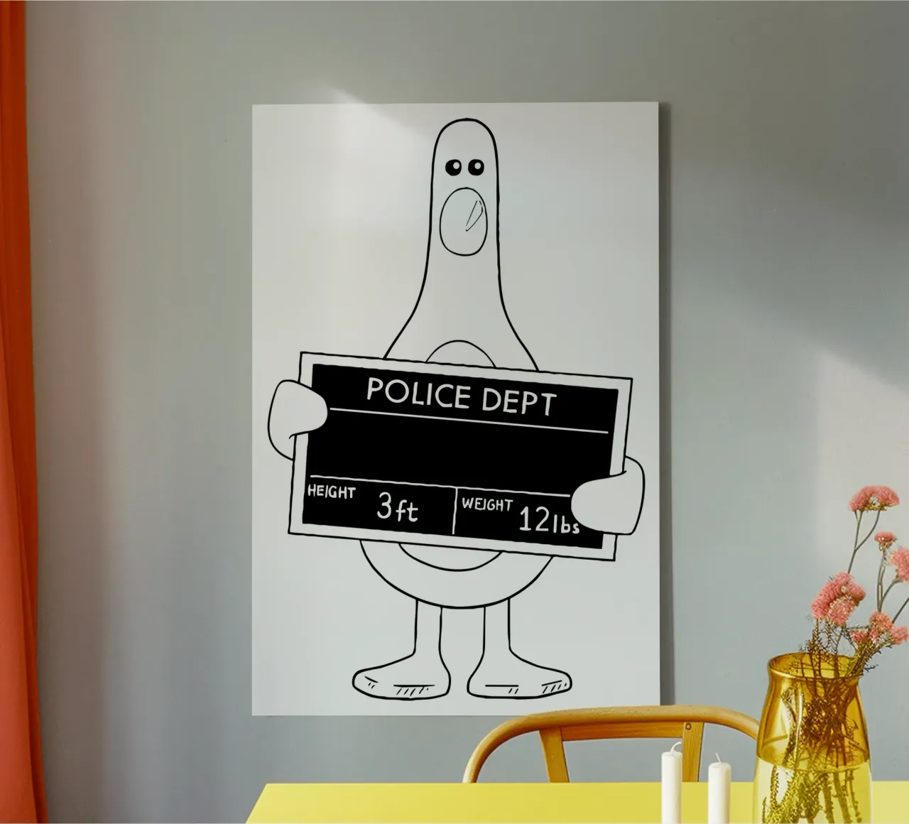 Feathers McGraw Profile canvas met Baklijst van vantobbin