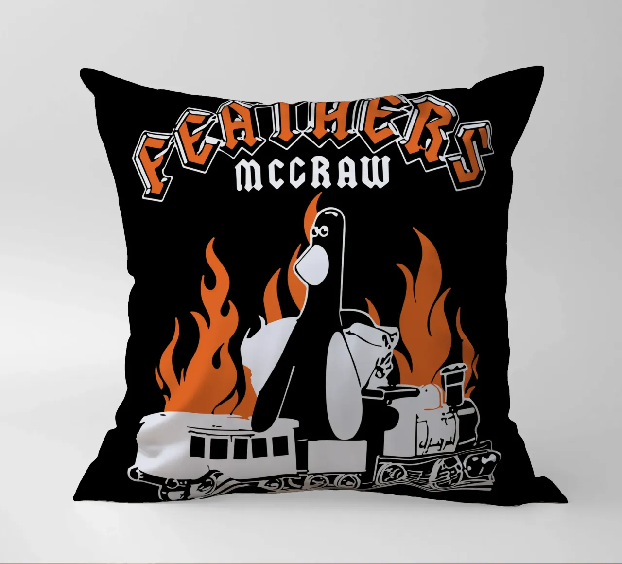 Feathers McGraw Rock Black cuscino da vantobbin