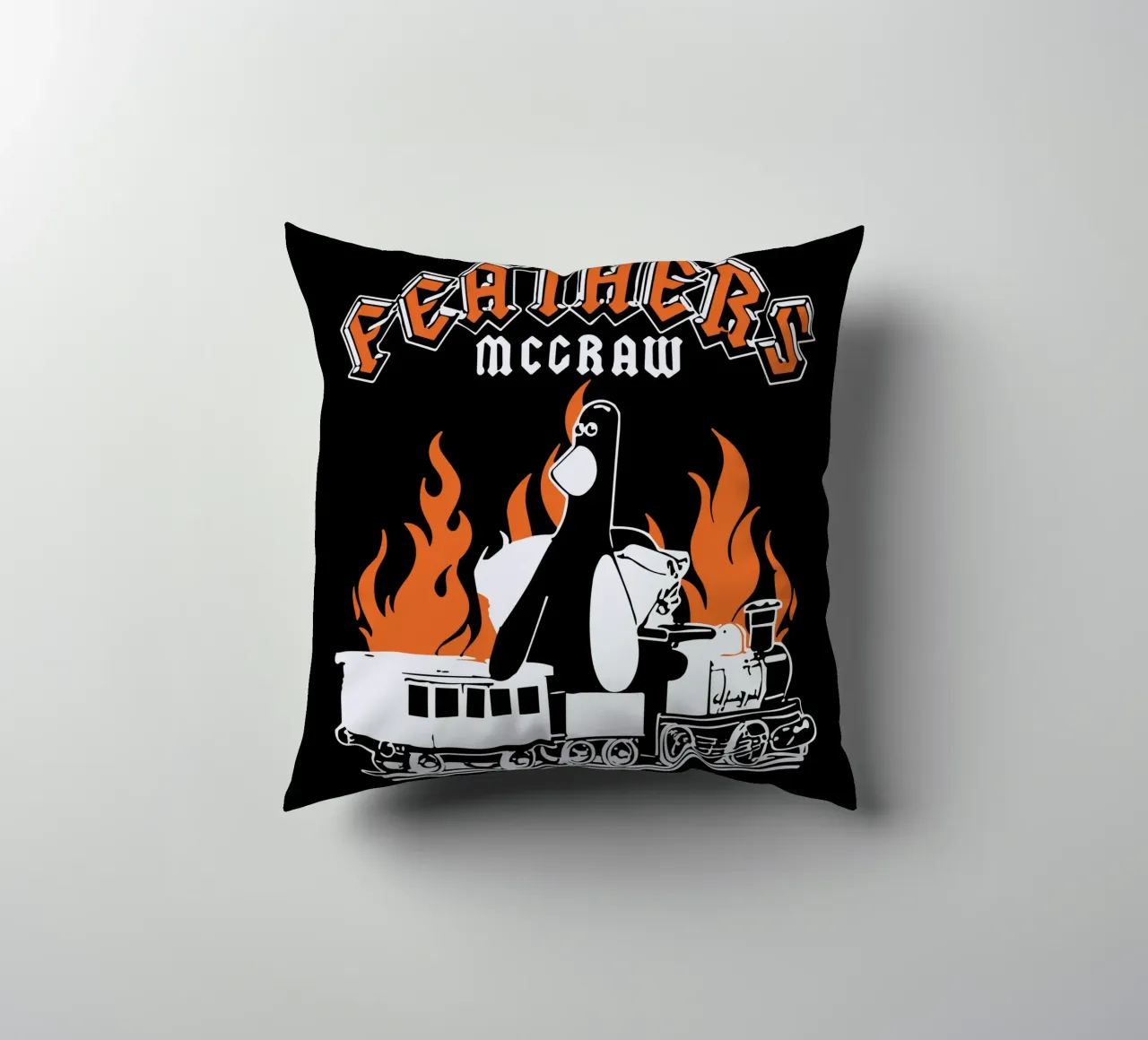 Feathers McGraw Rock Black cuscino da vantobbin