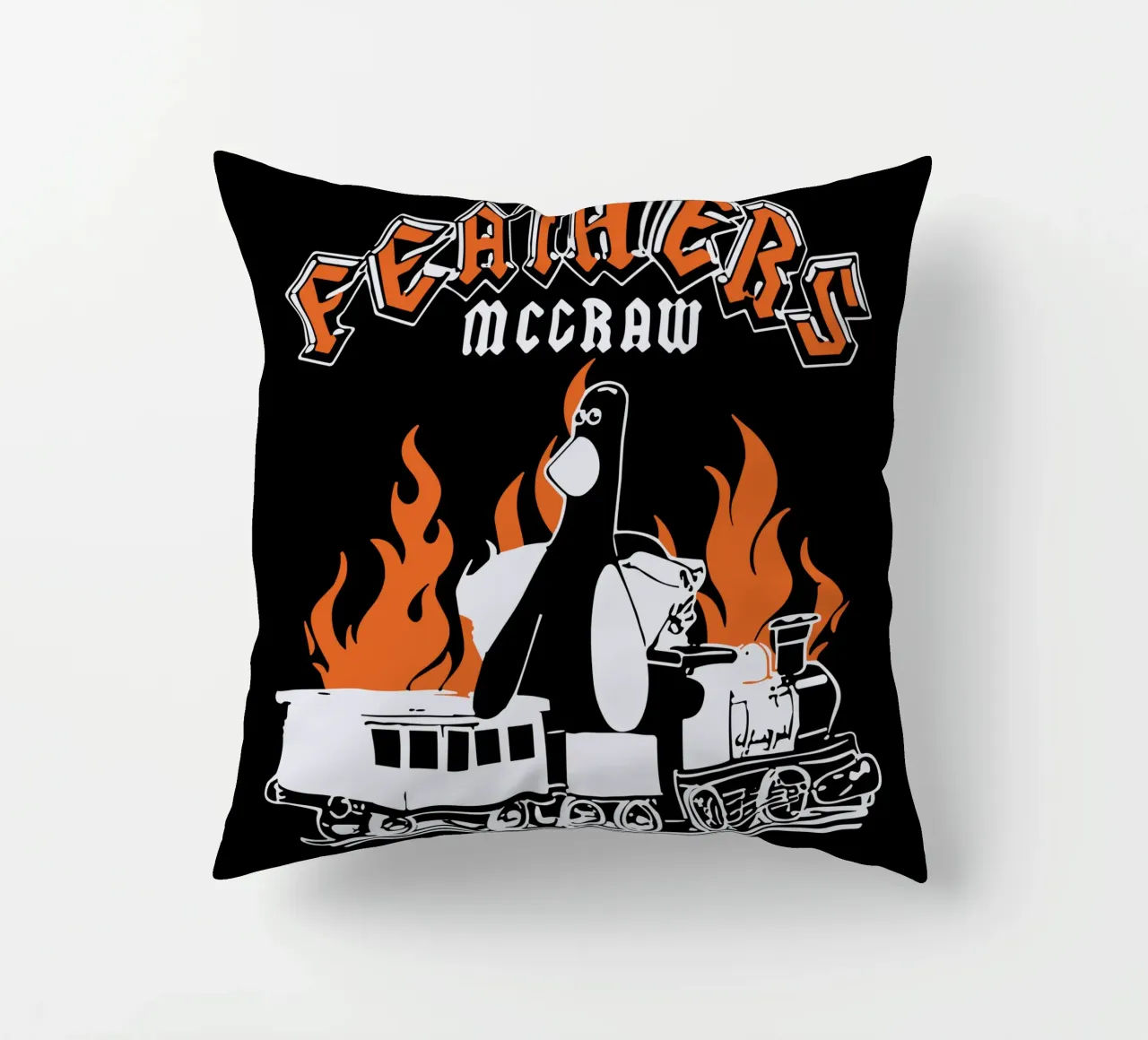 Feathers McGraw Rock Black cuscino da vantobbin
