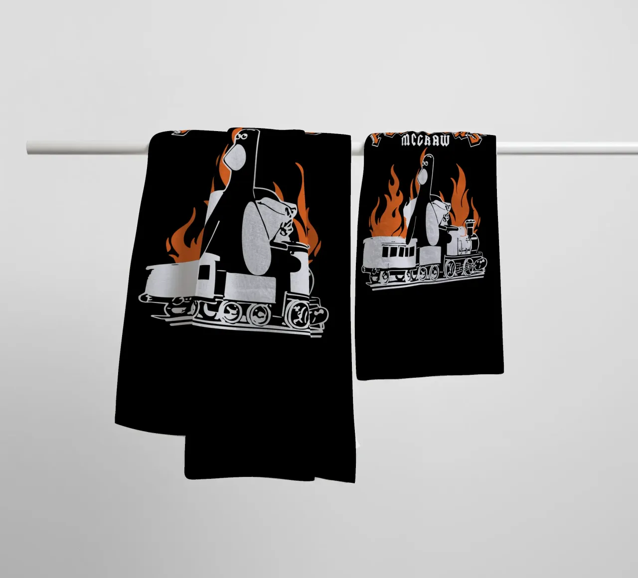 Feathers McGraw Rock Black asciugamano da bagno da vantobbin