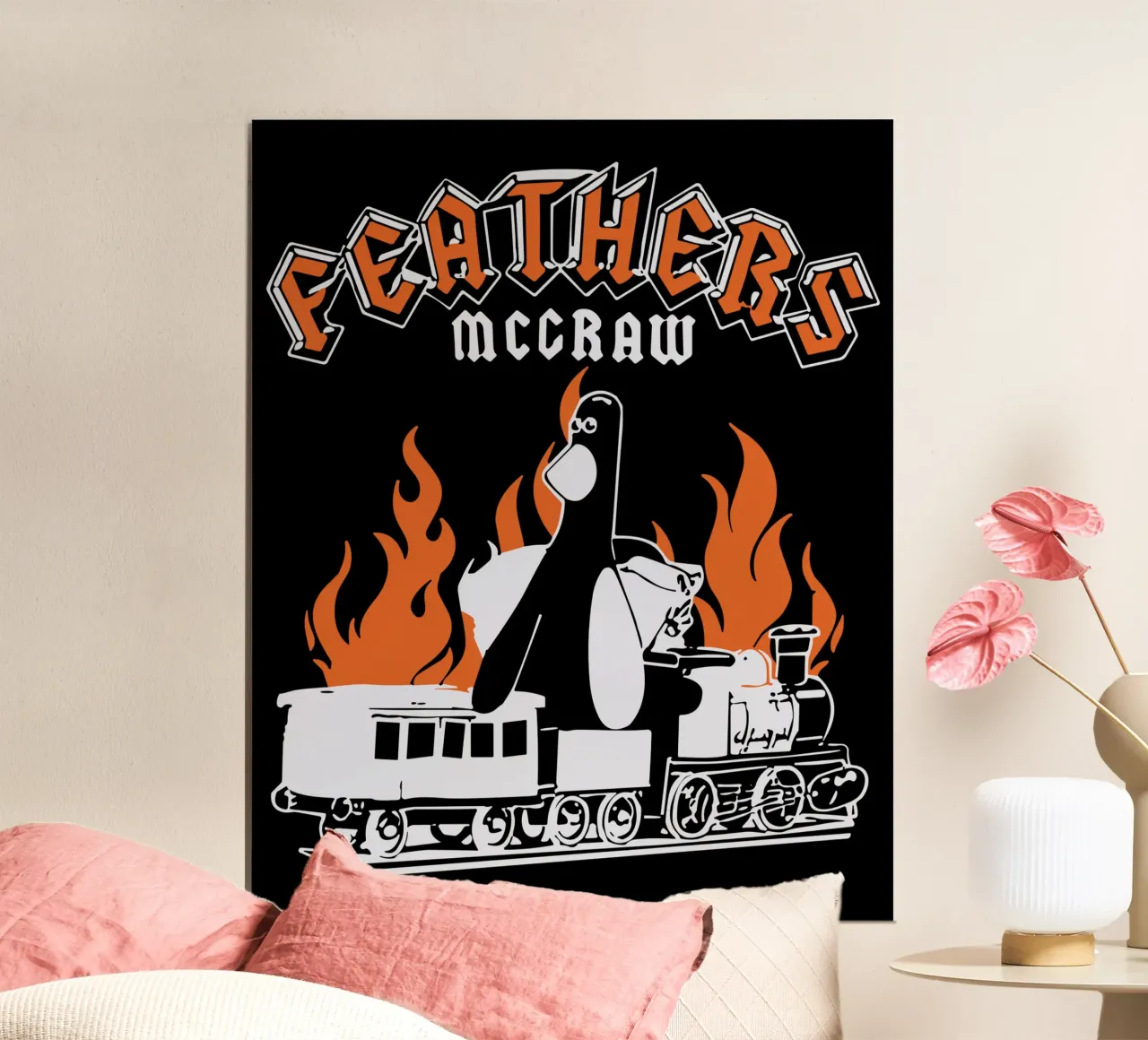 Feathers McGraw Rock Black poster da vantobbin