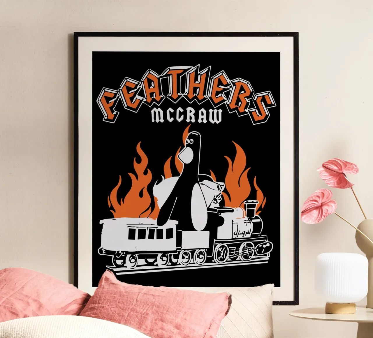 Feathers McGraw Rock Black poster da vantobbin