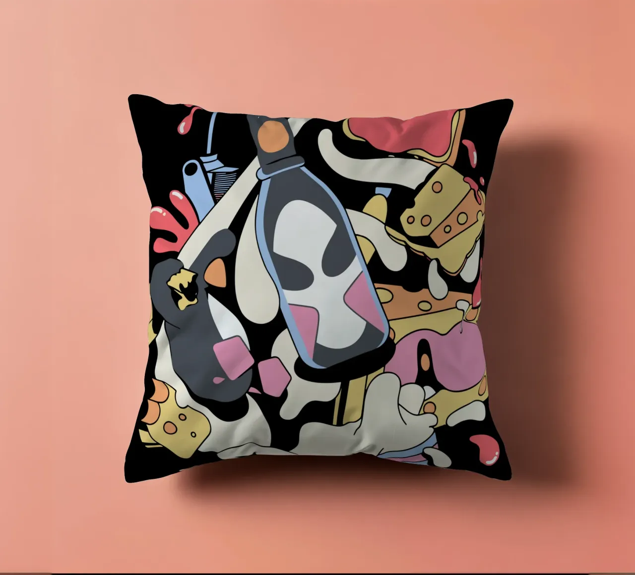 Feathers McGraw Trapped in a Bottle cuscino da vantobbin