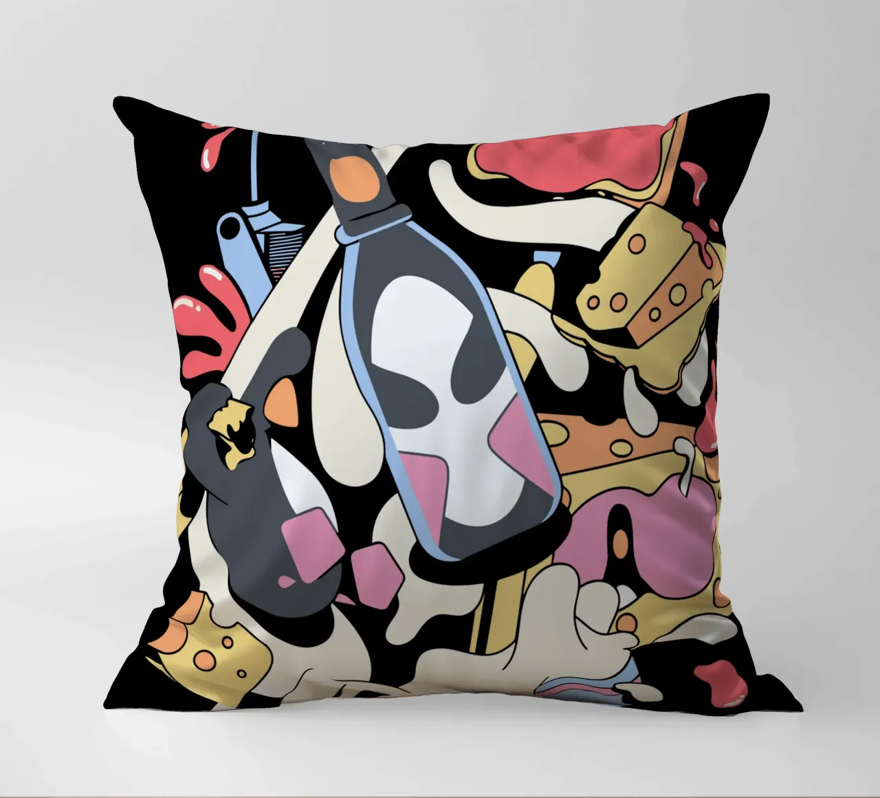 Feathers McGraw Trapped in a Bottle cuscino da vantobbin