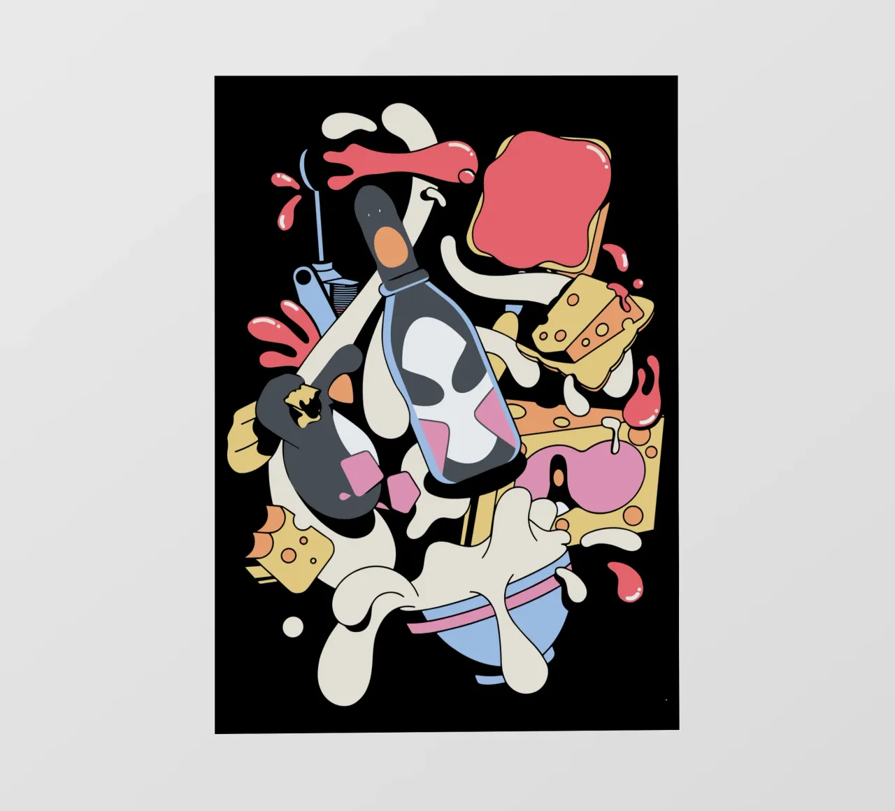 Feathers McGraw Trapped in a Bottle telo in pvc da vantobbin