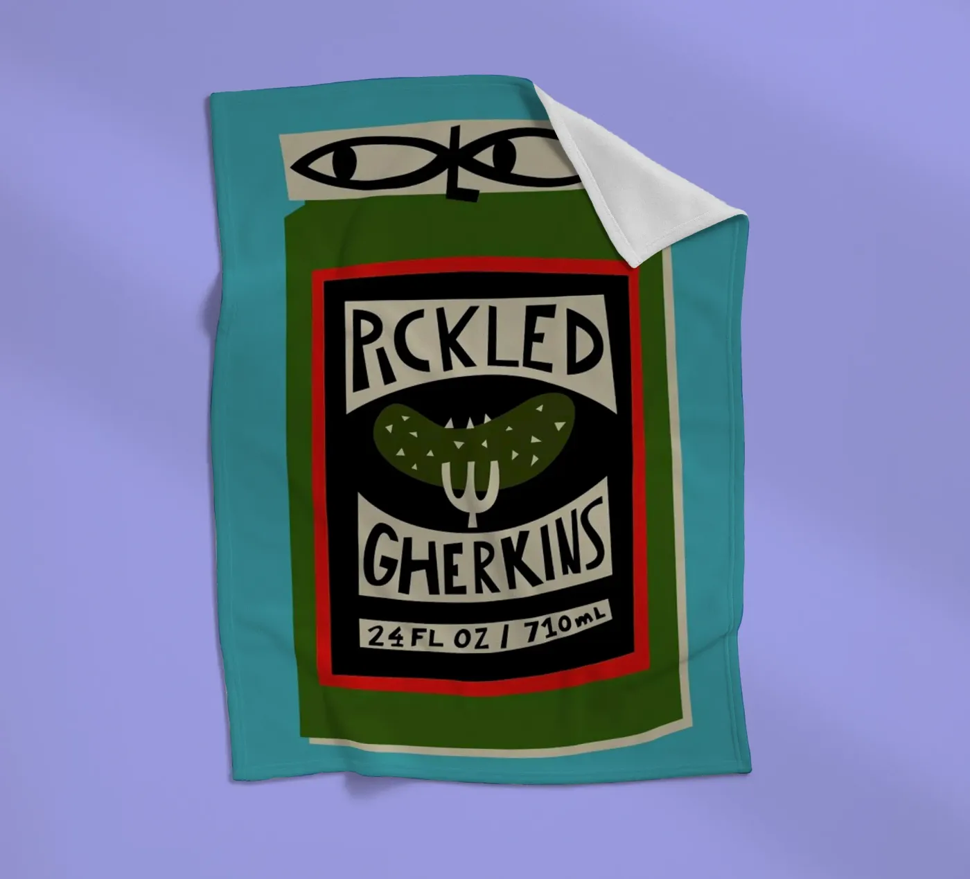 Augurken fleecedeken van Fox & Velvet