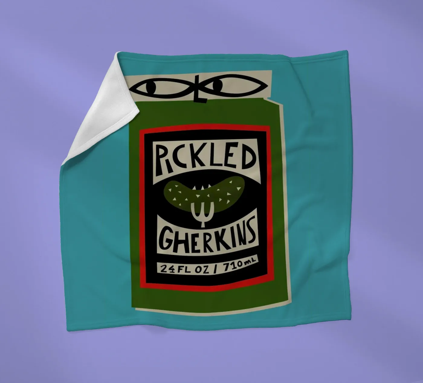 Augurken fleecedeken van Fox & Velvet