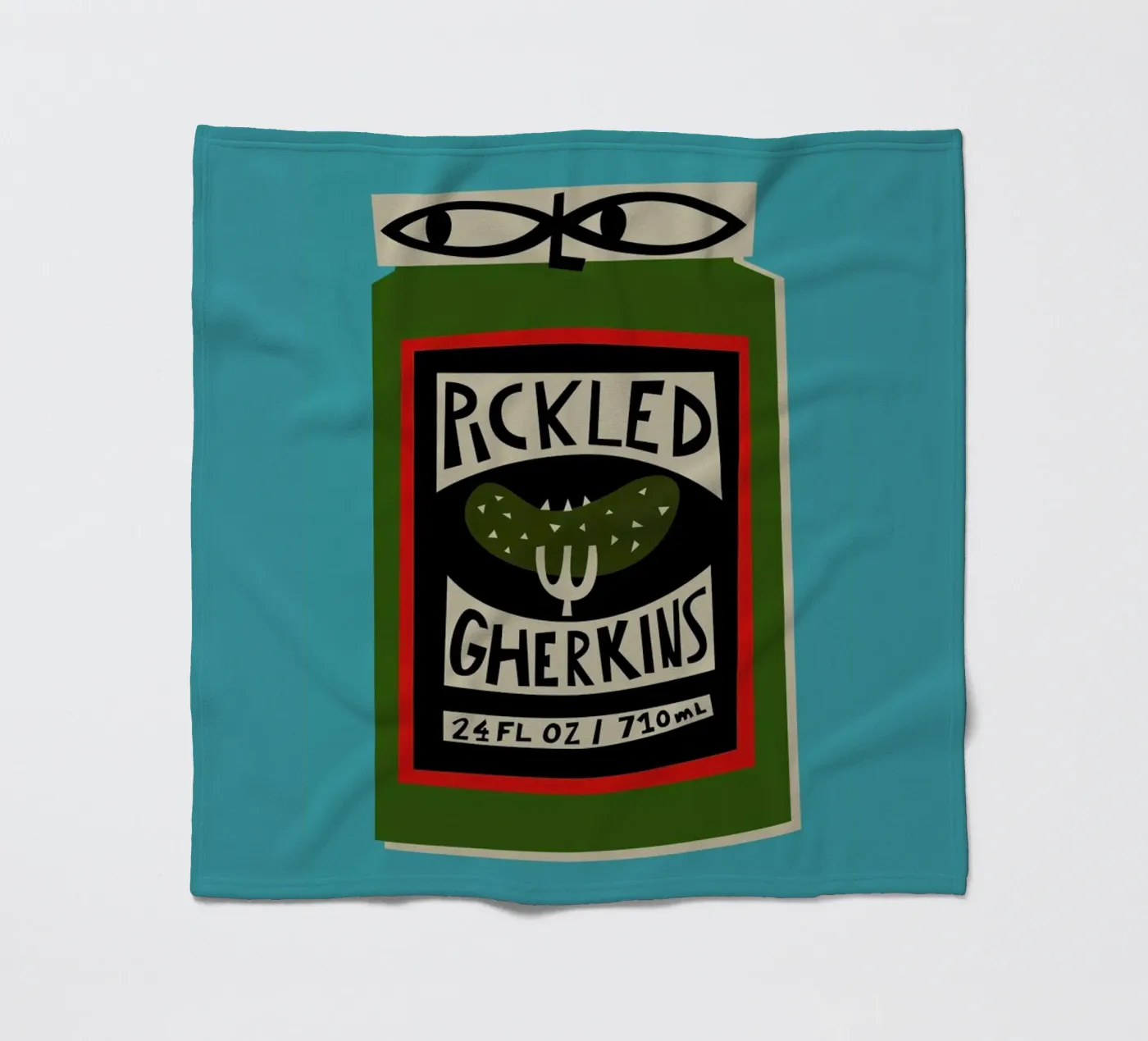 Augurken fleecedeken van Fox & Velvet