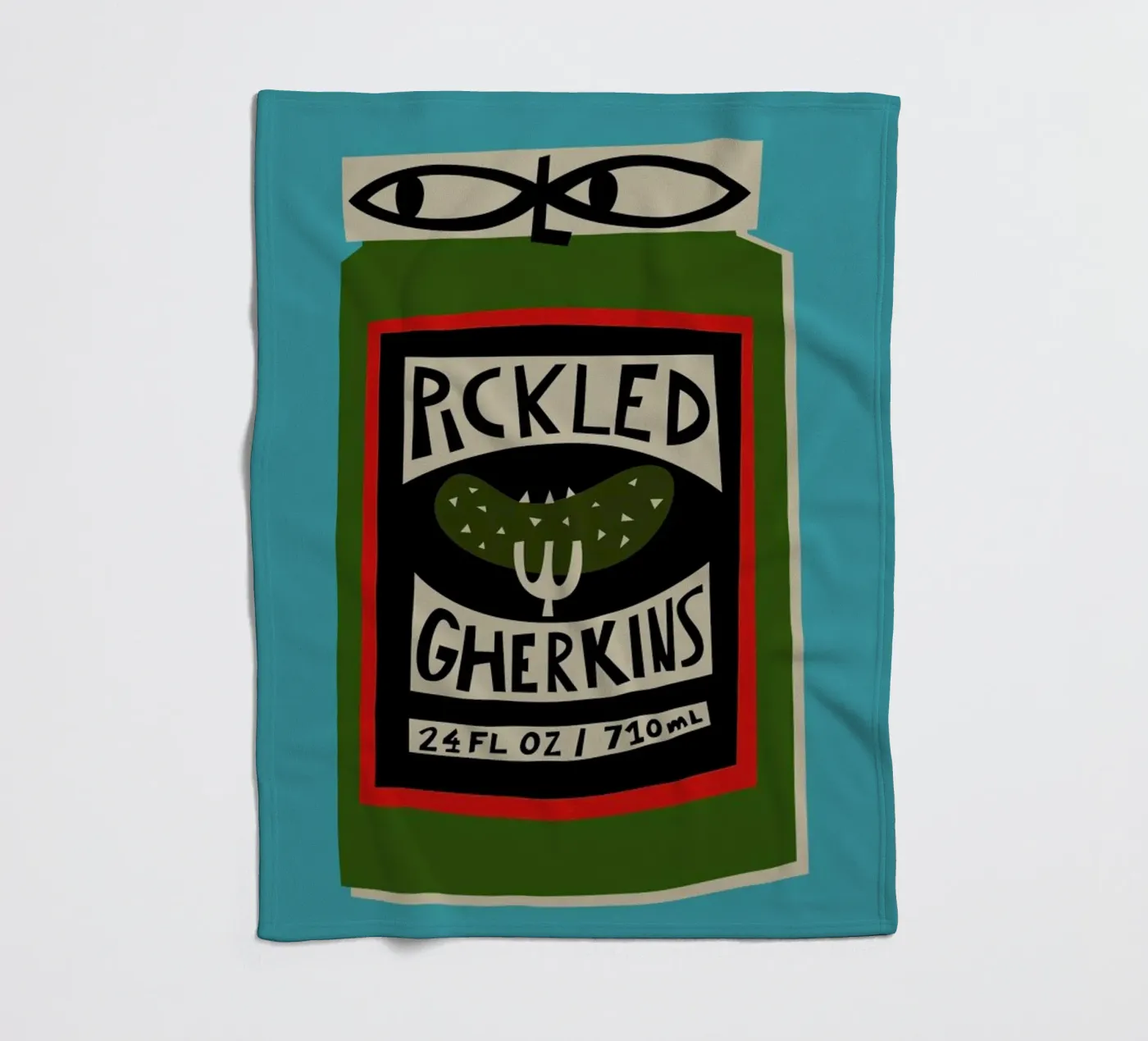 Augurken fleecedeken van Fox & Velvet