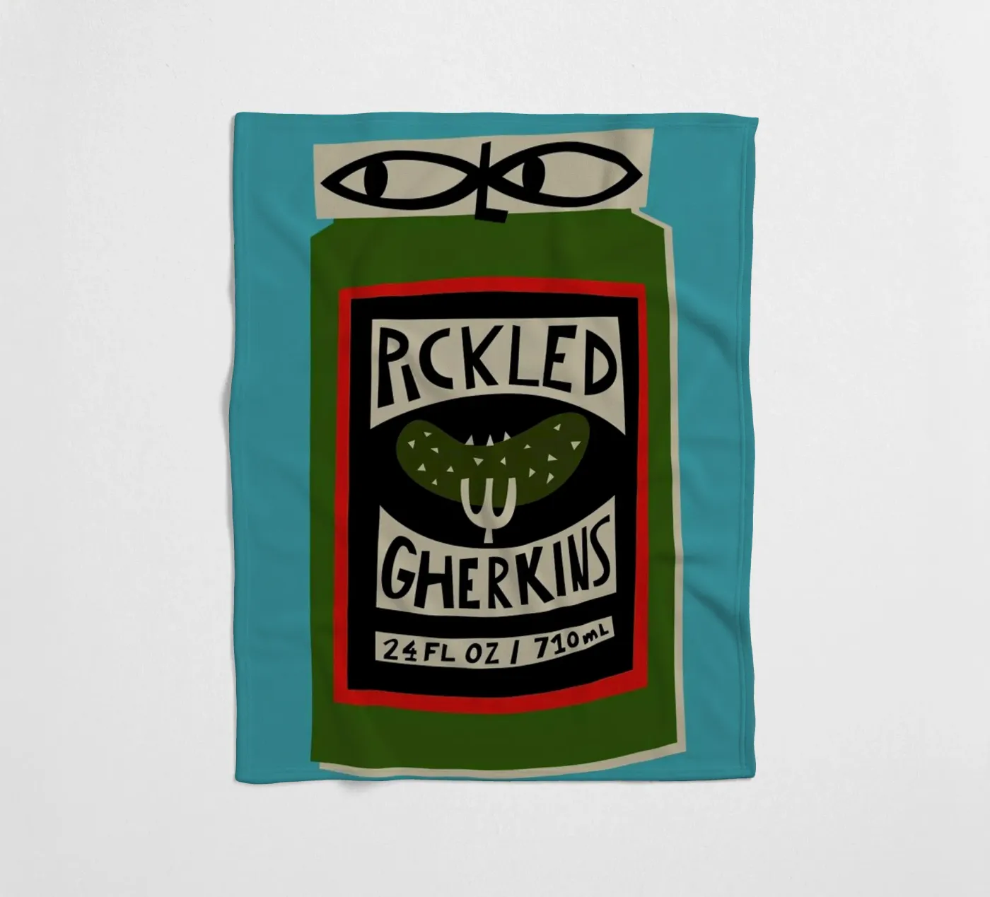 Augurken fleecedeken van Fox & Velvet