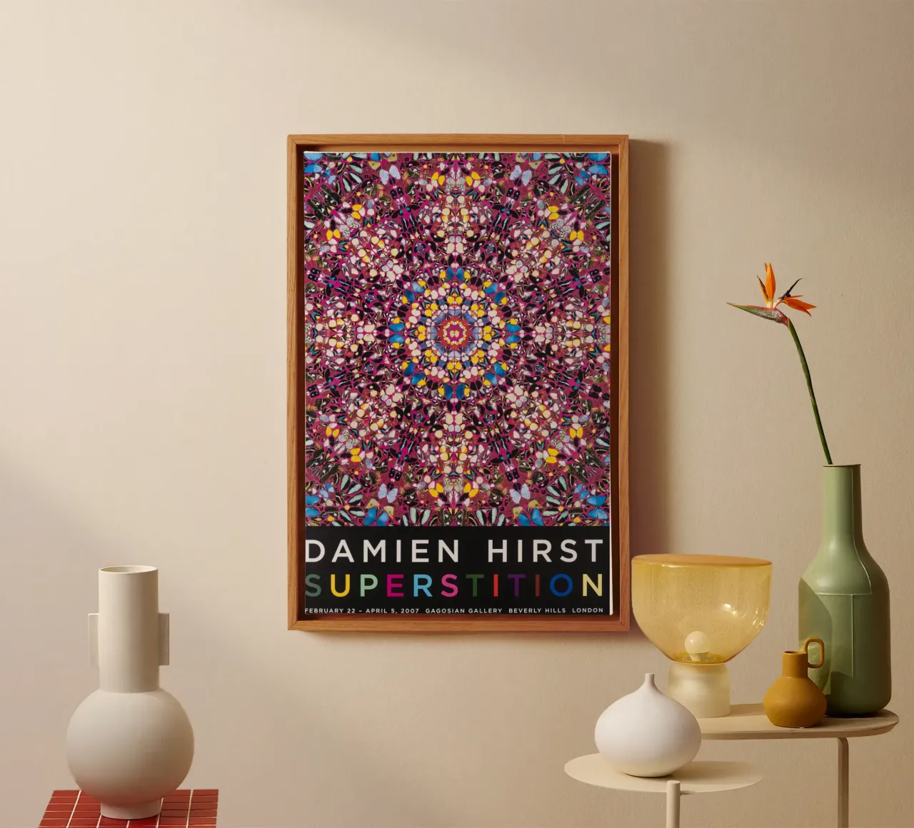 Damien Hirst Superstizione tela con Cornice a cassetta da Romeyoprints