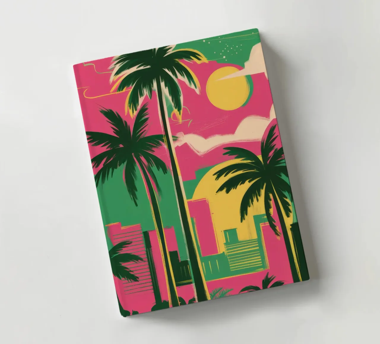 Palm Trees Sunset notebook by Sentinel Glow