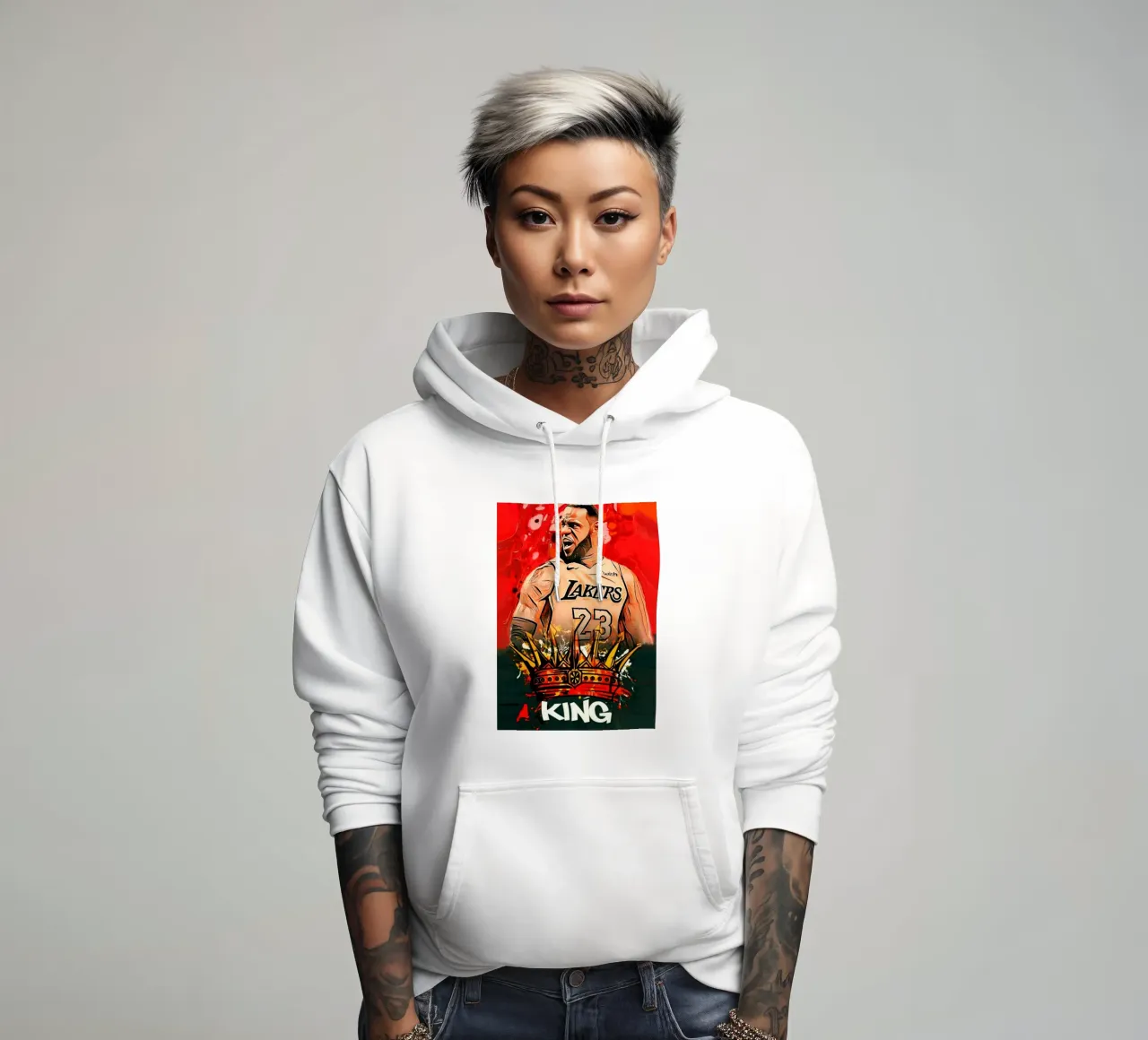 King James felpa con cappuccio da Lembayung art