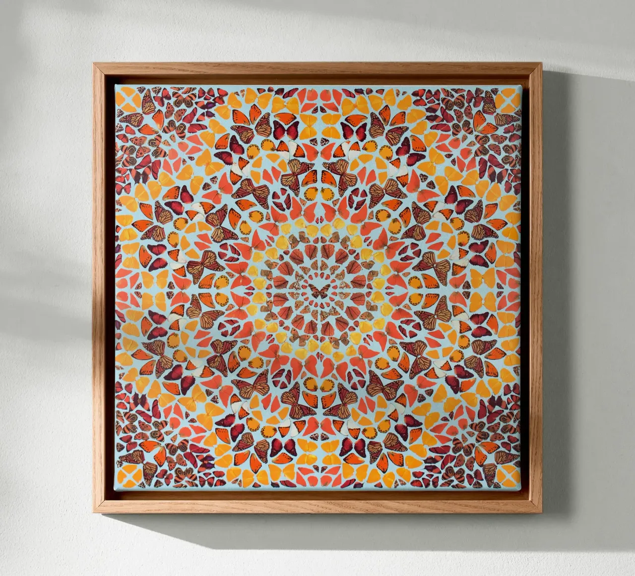 Damien Hirst - Stampa di farfalle tela con Cornice a cassetta da Romeyoprints