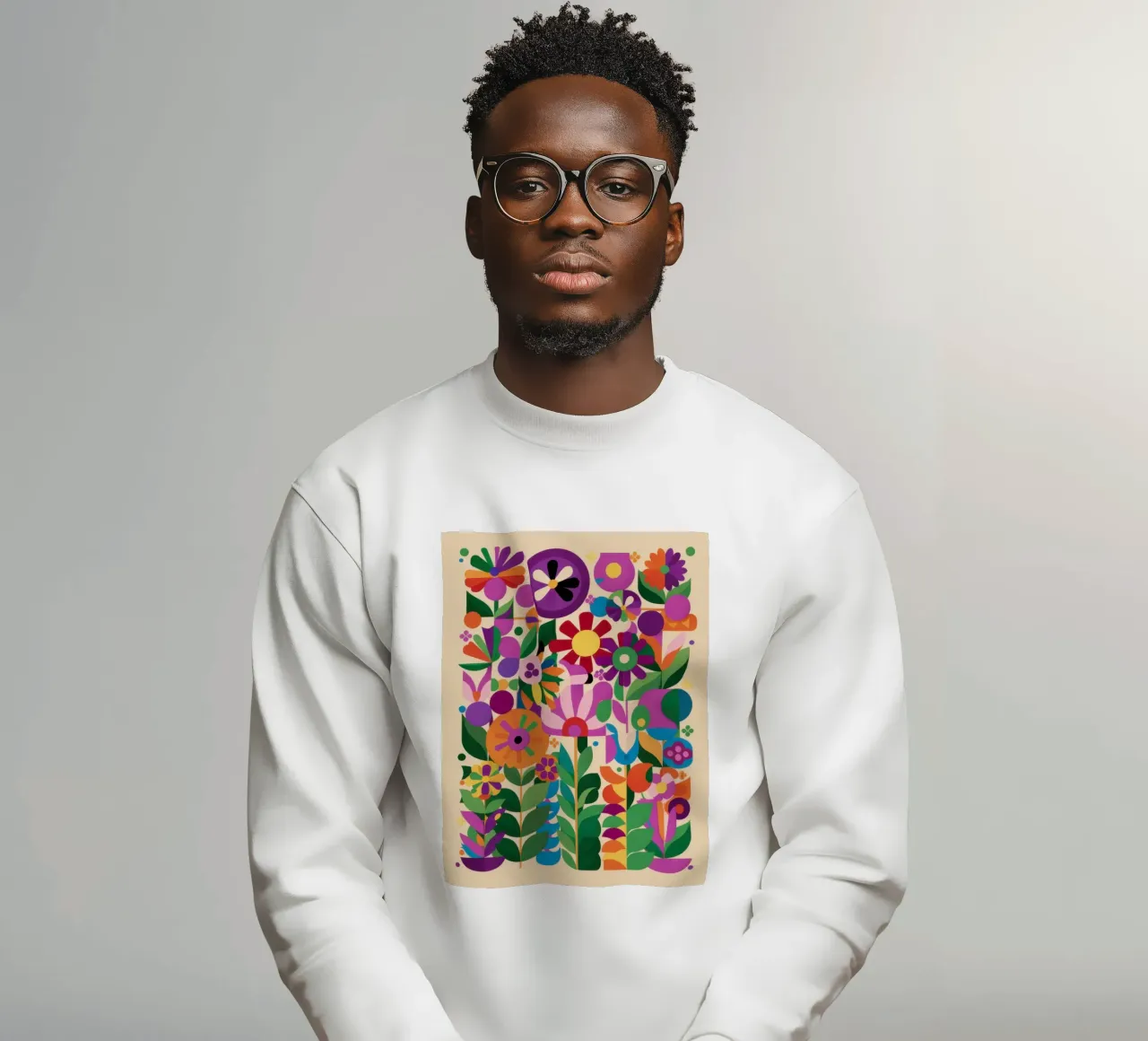 Bloementuin abstract sweatshirt van Sentinel Glow