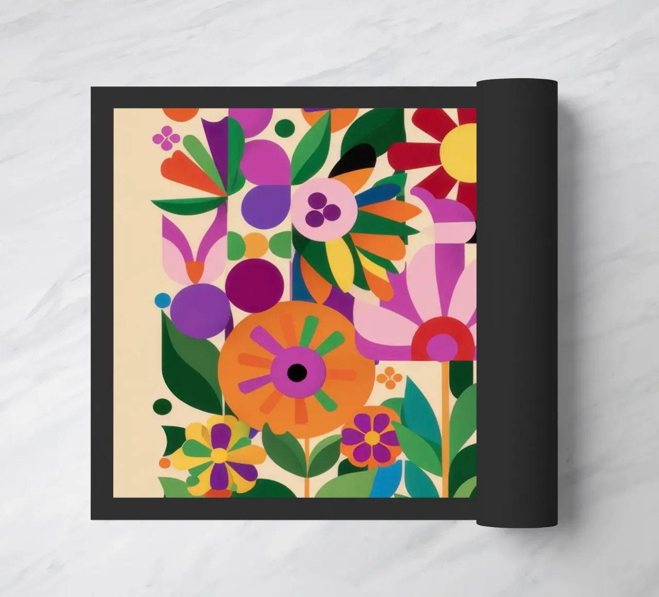 Bloementuin abstract deurmat van Sentinel Glow