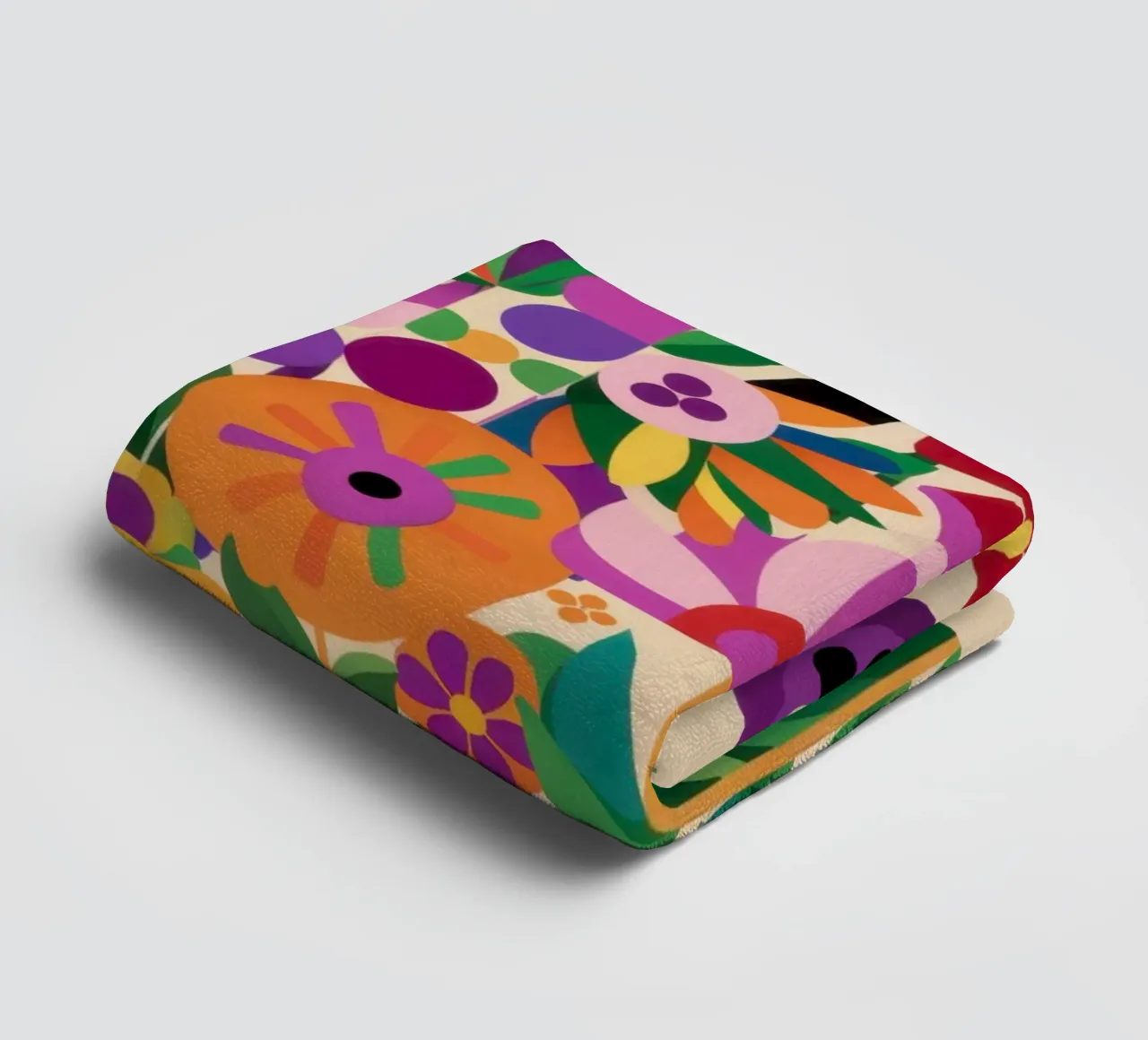 Bloementuin abstract badhanddoek van Sentinel Glow