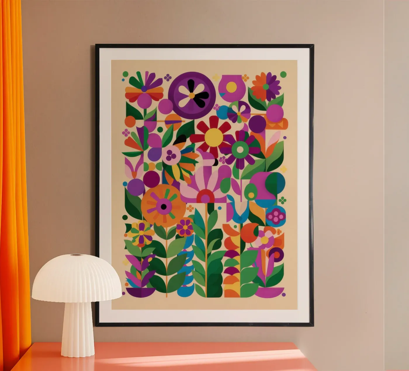 Floral Garden Abstract poster van Sentinel Glow