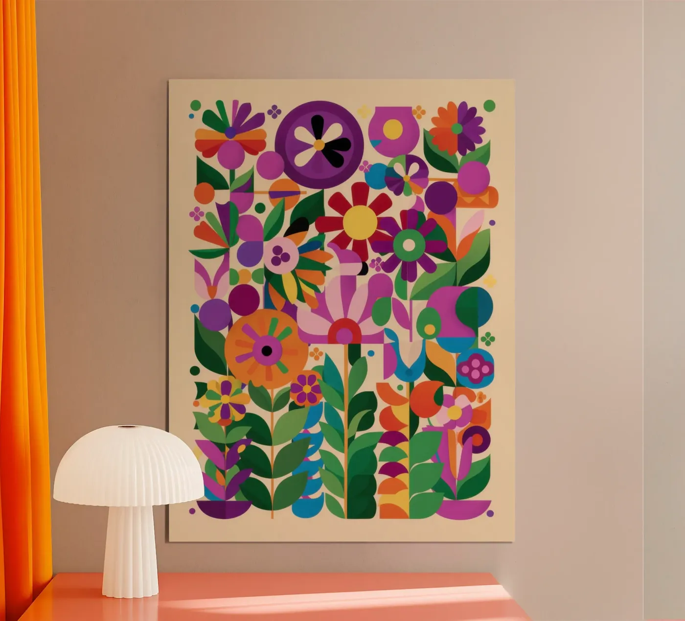 Floral Garden Abstract poster van Sentinel Glow