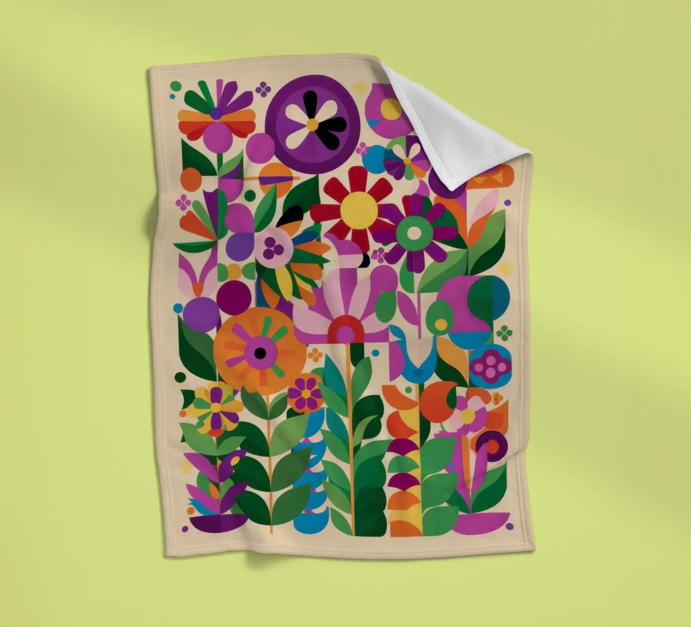 Floral Garden Abstract fleecedeken van Sentinel Glow