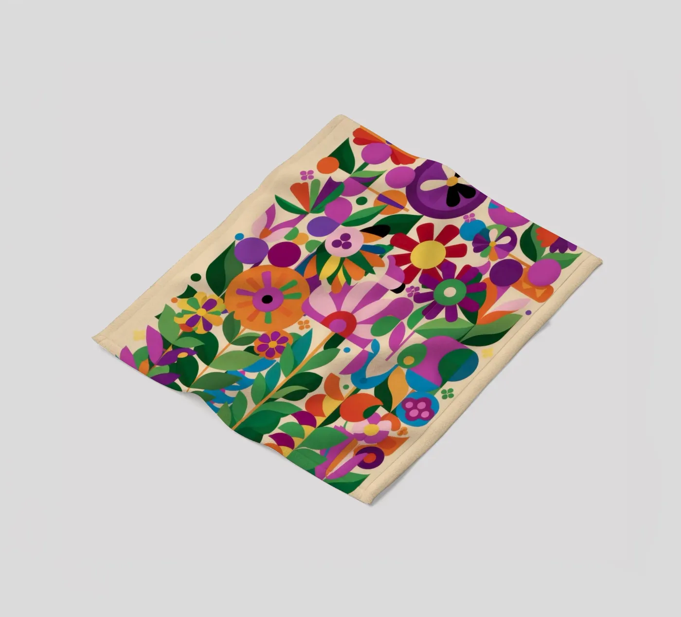 Floral Garden Abstract fleecedeken van Sentinel Glow